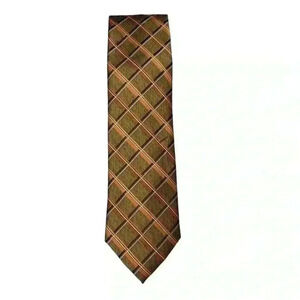 NWT Platinum Designs Men’s Tie. Orange and Brown. 100% Polyester.